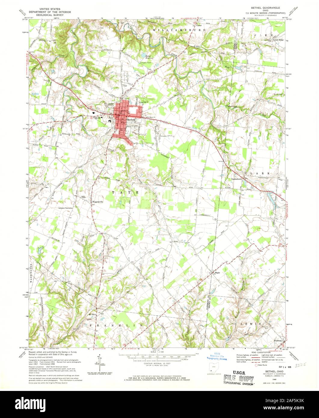 Map of bethel ohio hires stock photography and images Alamy