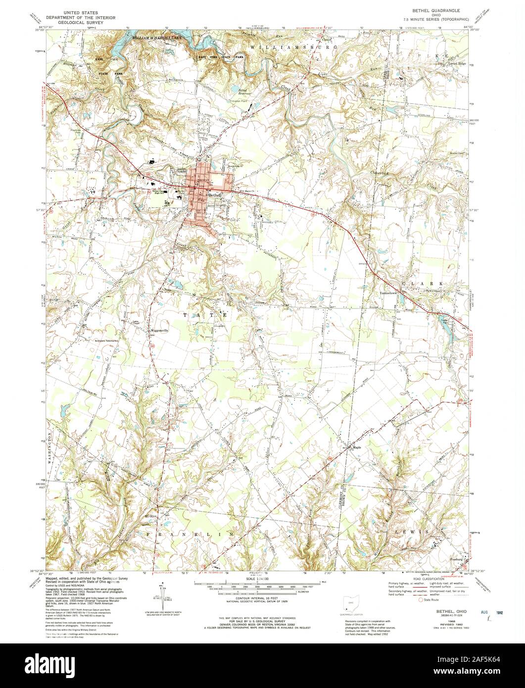 Map of bethel ohio Cut Out Stock Images & Pictures Alamy