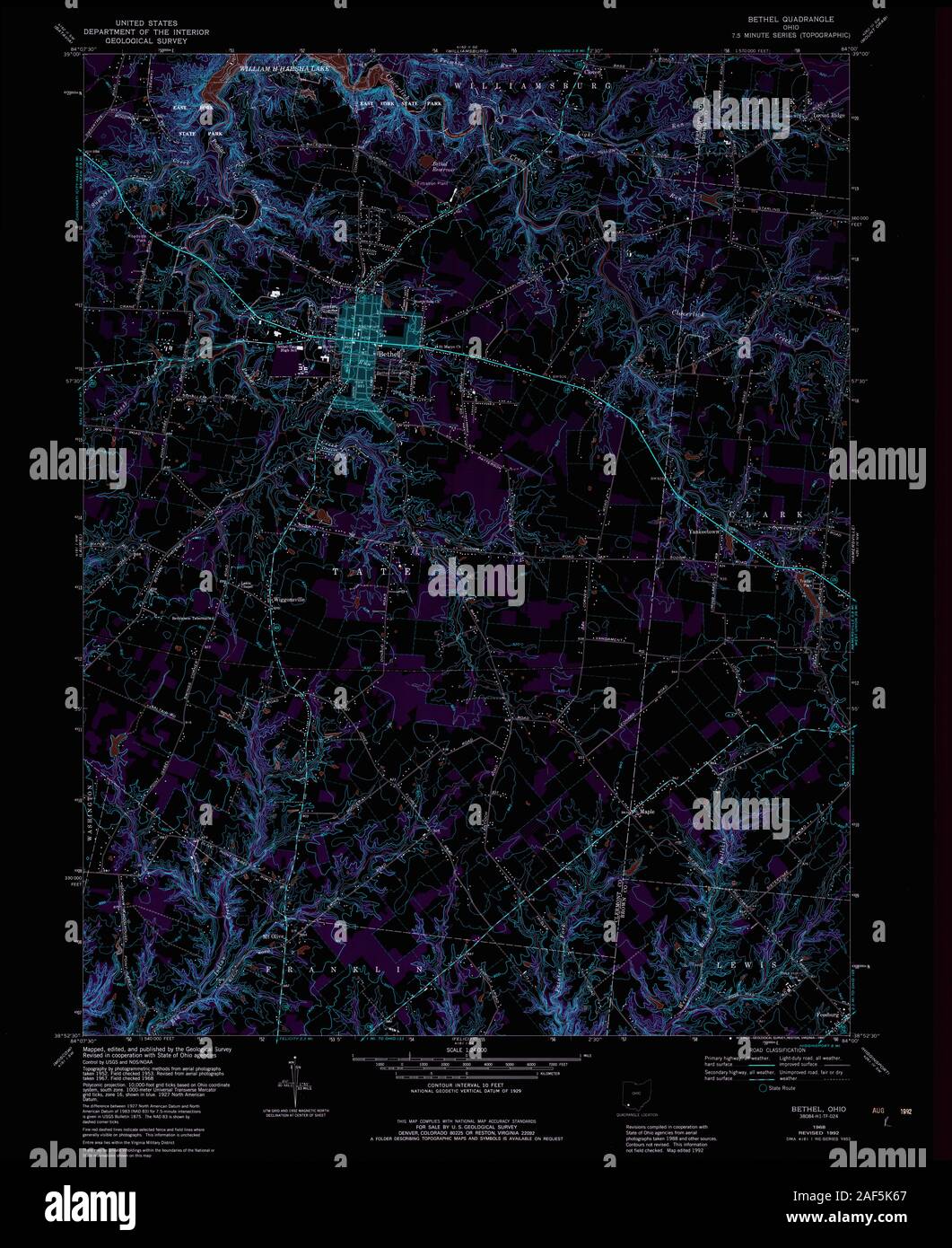 Bethel ohio map hires stock photography and images Alamy