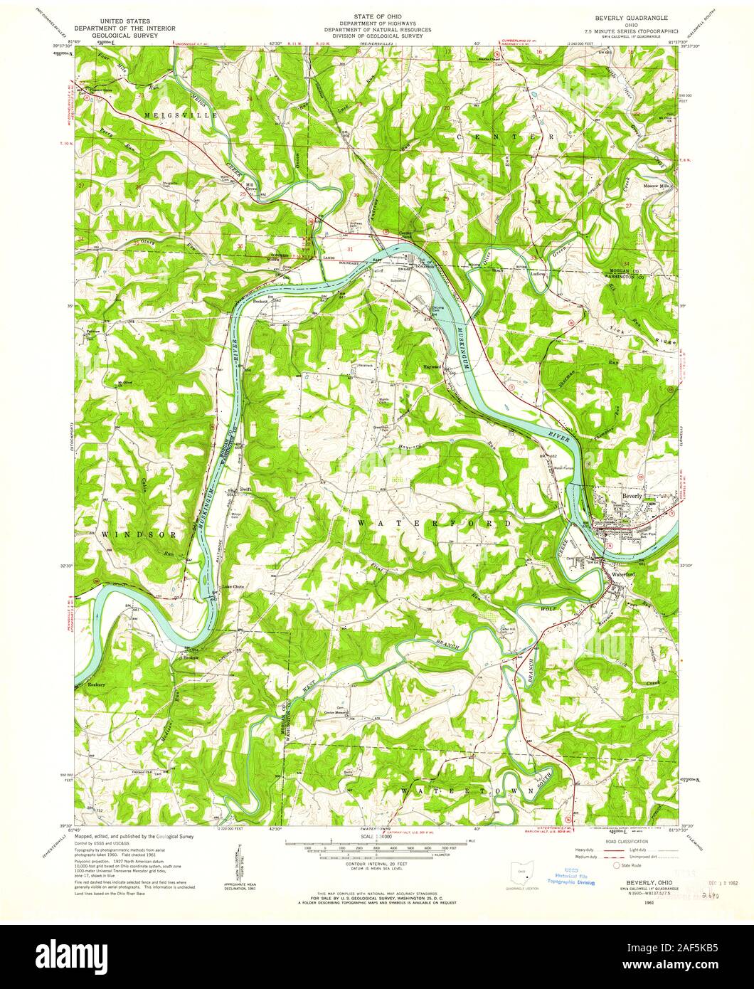 Beverly ohio map hires stock photography and images Alamy