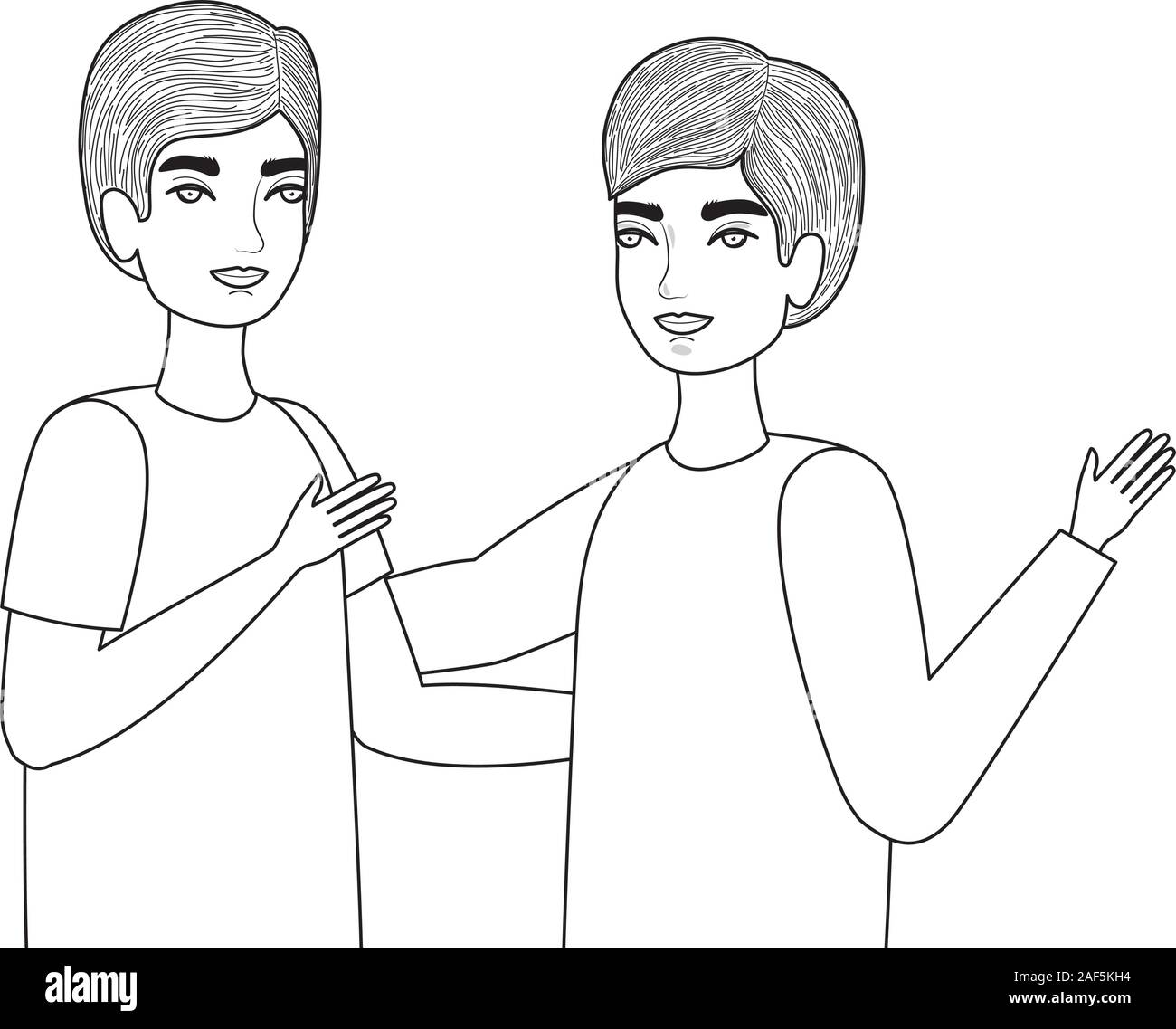 Men cartoon drawing vector design Stock Vector Image & Art - Alamy