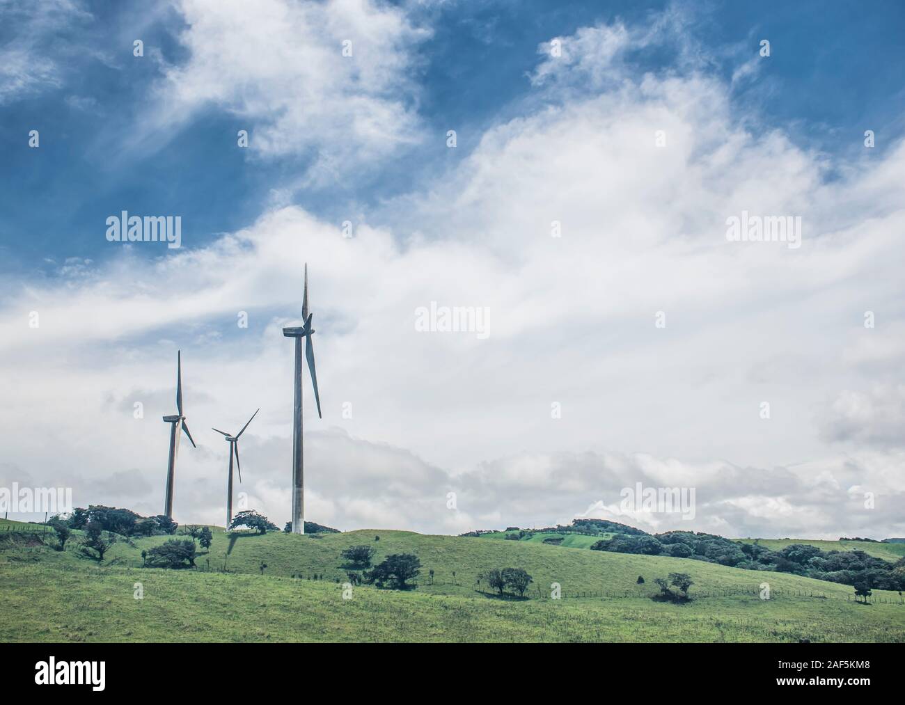 Wind Turbines in Costa Rica Stock Photo