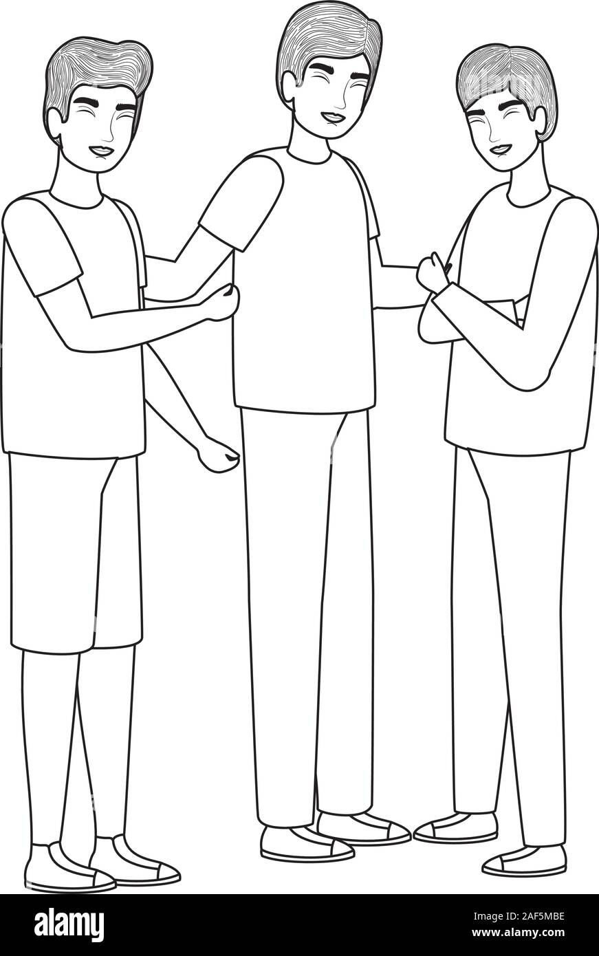 Men cartoon drawing vector design Stock Vector Image & Art - Alamy