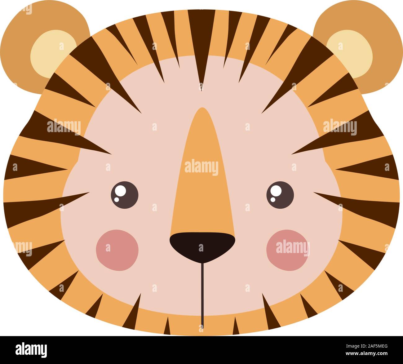 Cute tiger cartoon vector design Stock Vector Image & Art - Alamy