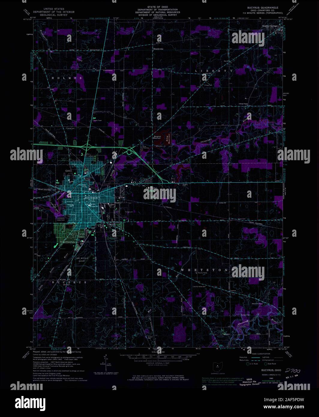 Map of bucyrus ohio hires stock photography and images Alamy