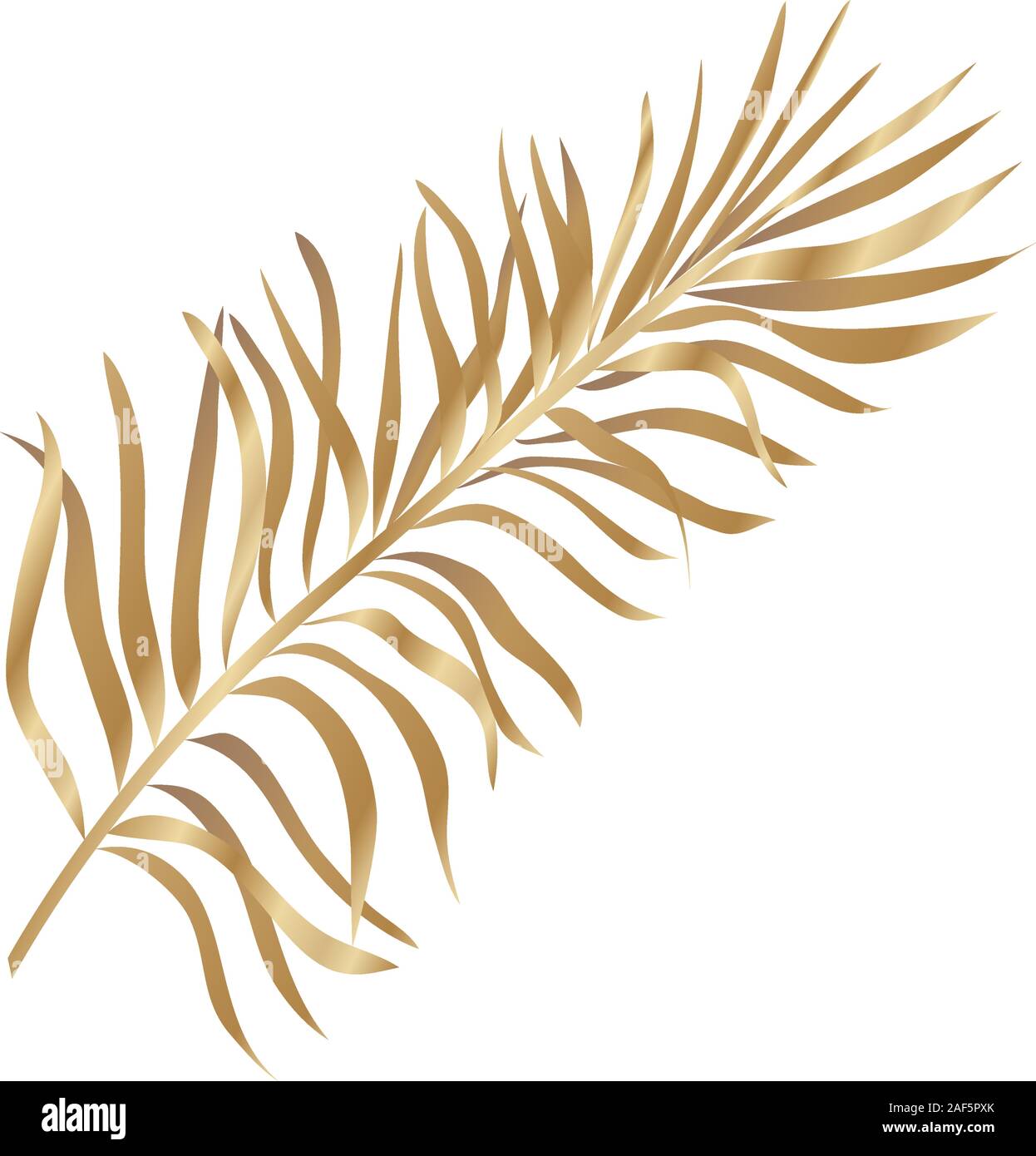 Isolated tropical gold leaf vector design Stock Vector Image & Art - Alamy