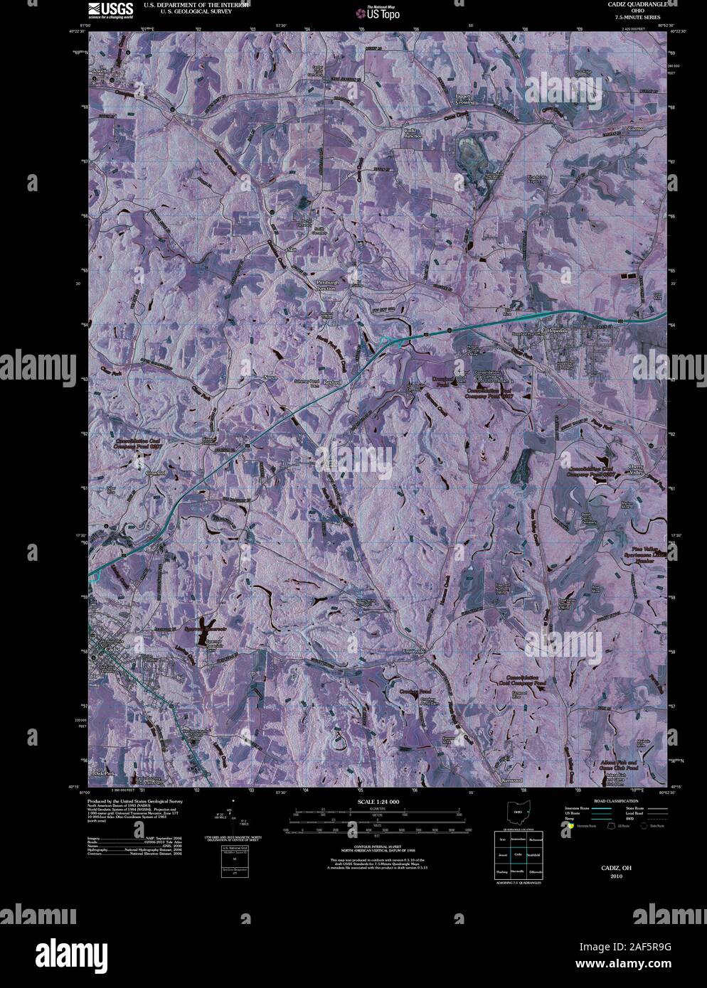 Cadiz ohio map hires stock photography and images Alamy