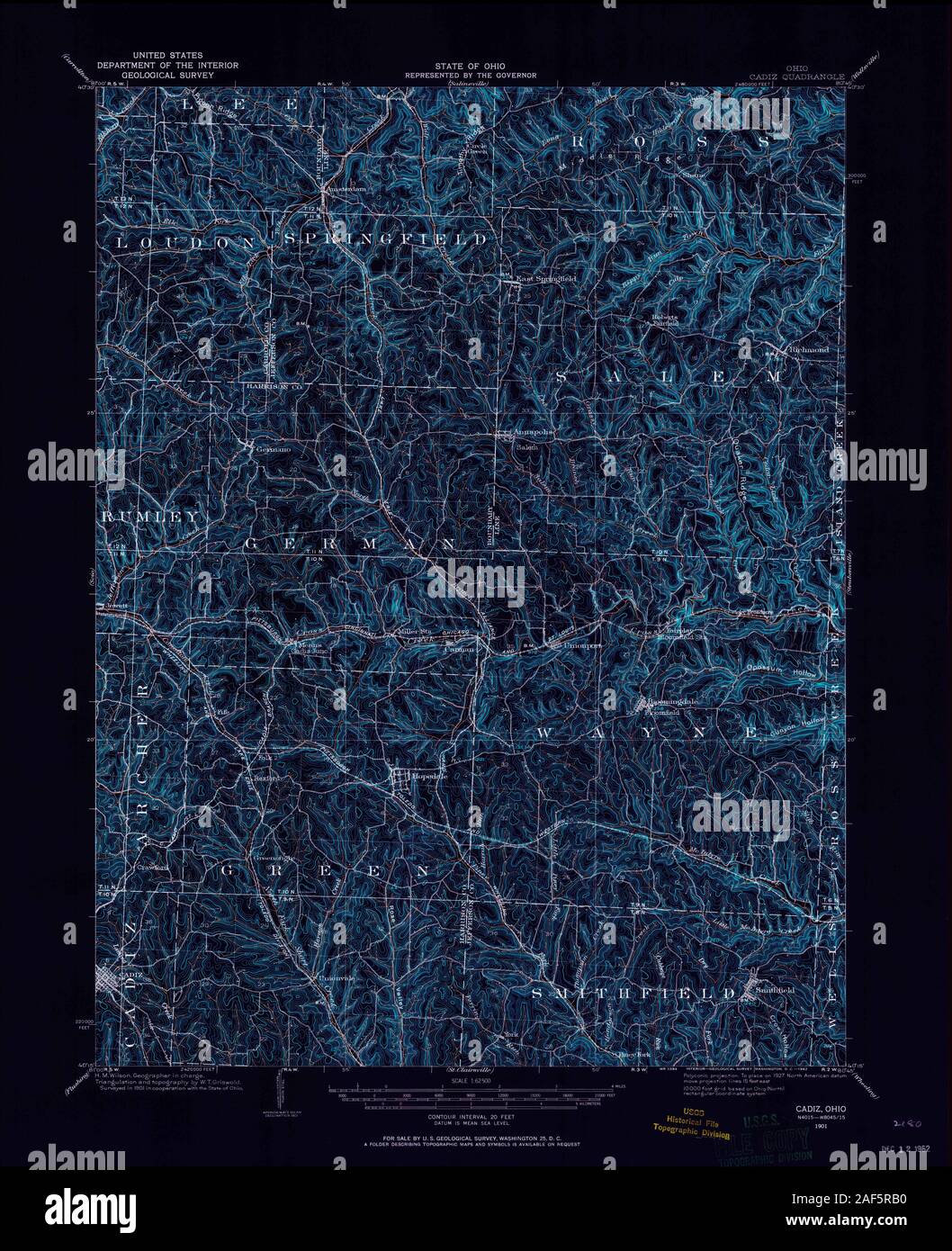 Cadiz ohio map hires stock photography and images Alamy