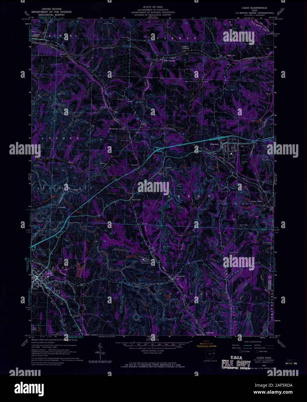 Cadiz ohio map hires stock photography and images Alamy