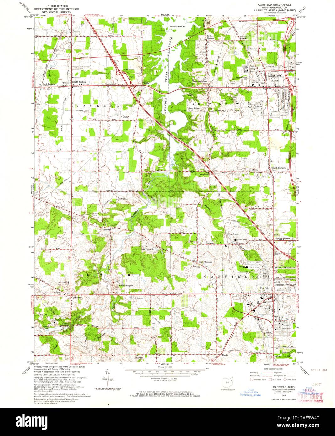 Canfield ohio map hires stock photography and images Alamy