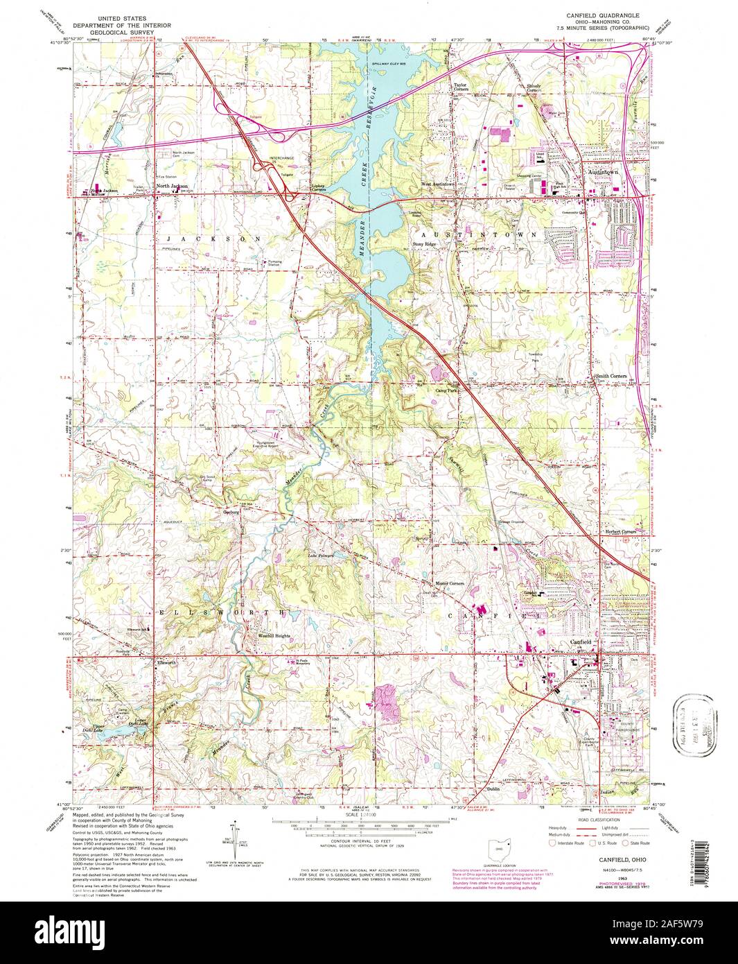 Map of canfield ohio hires stock photography and images Alamy