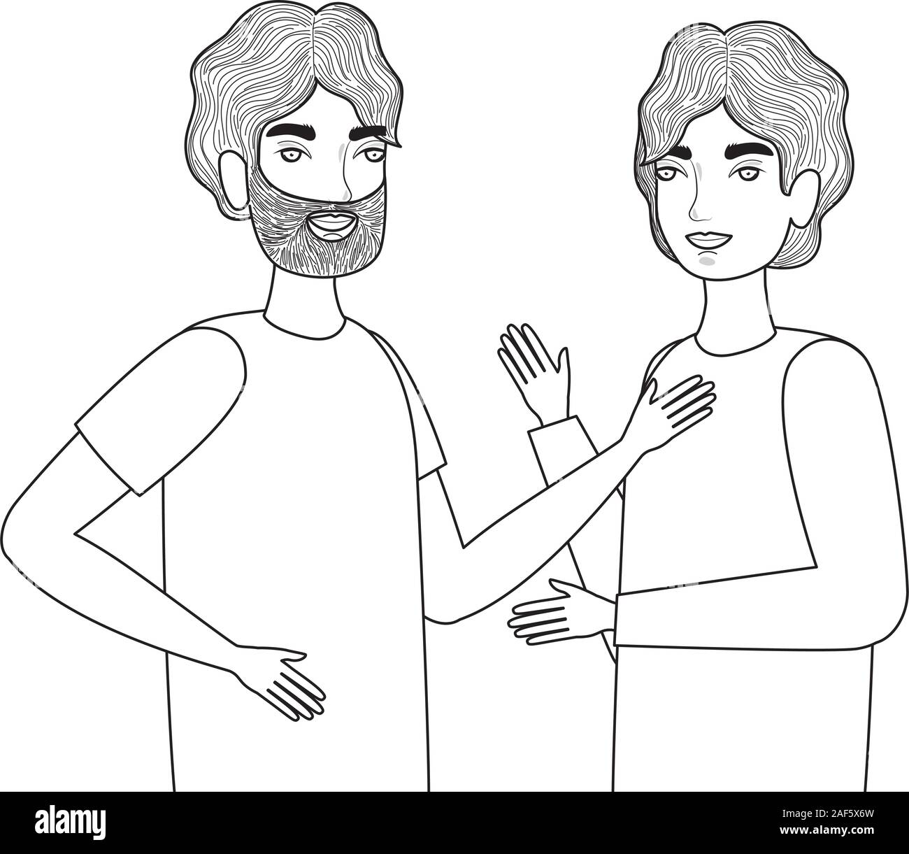 Men cartoon drawing vector design Stock Vector Image & Art - Alamy