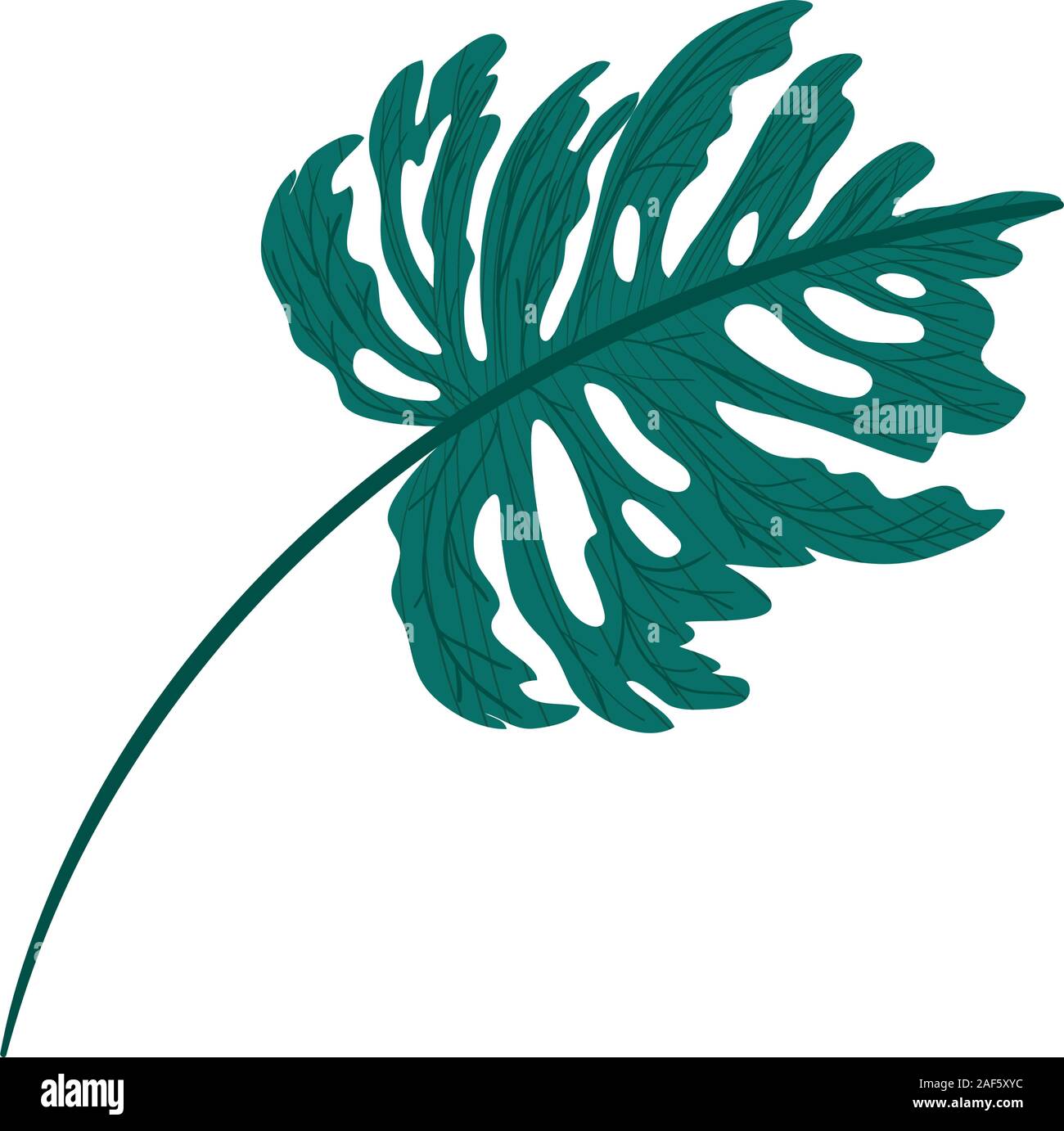 Isolated tropical green leaf vector design Stock Vector Image & Art - Alamy