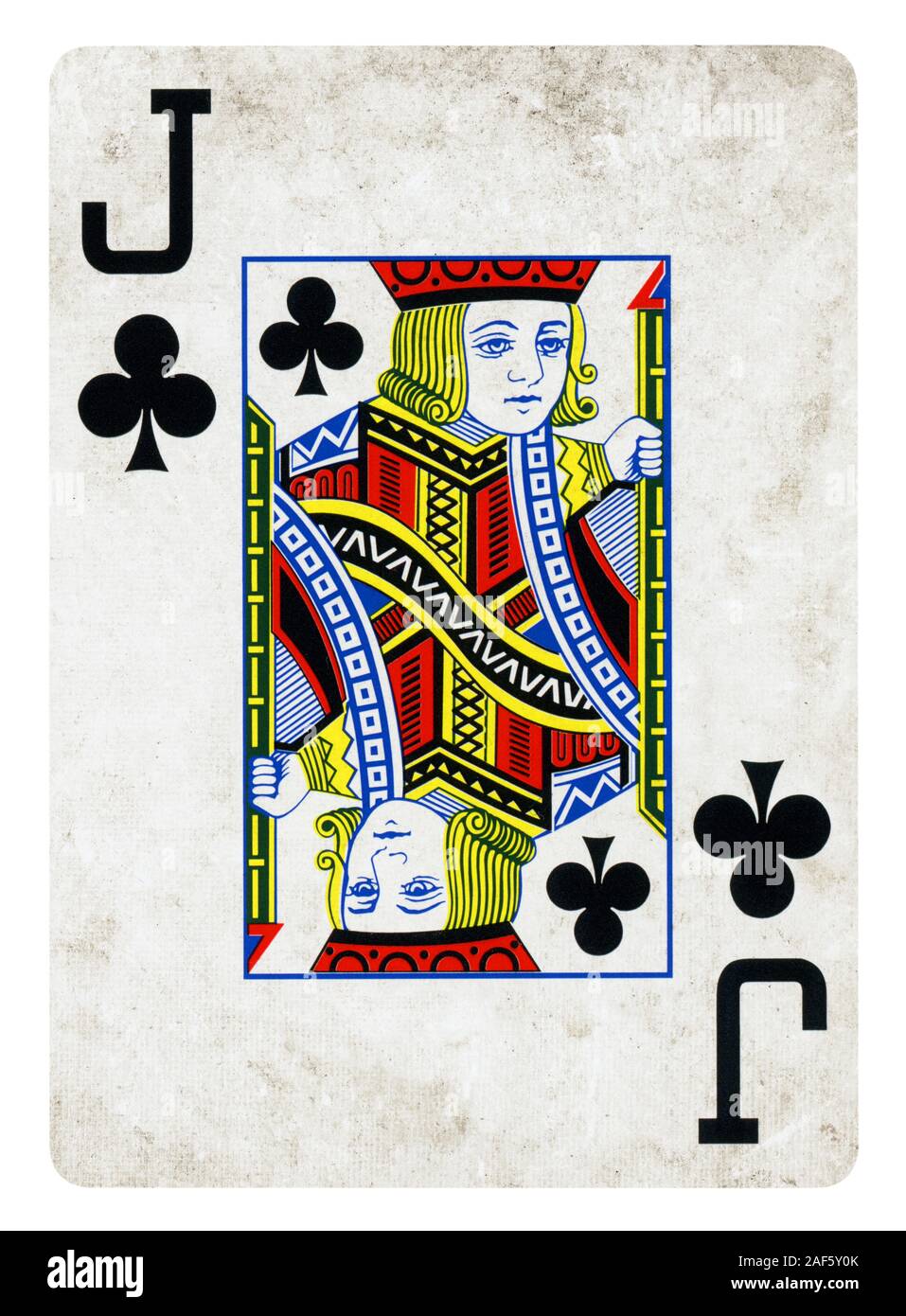 Jack of Clubs Vintage playing card isolated on white (clipping path included Stock Photo Alamy