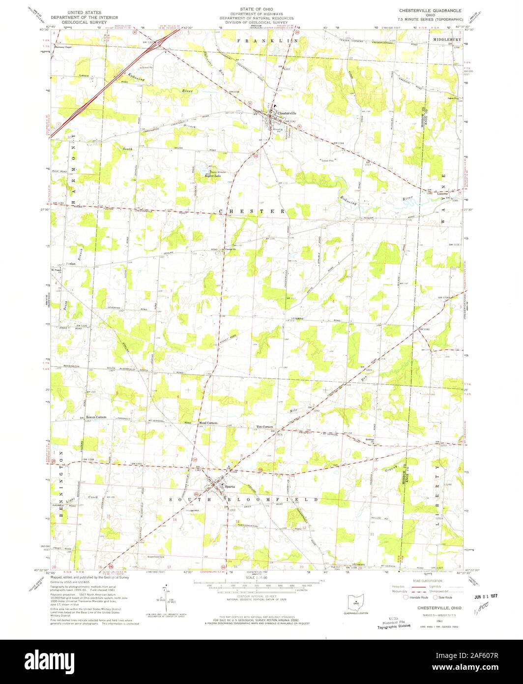 Map of chesterville hires stock photography and images Alamy