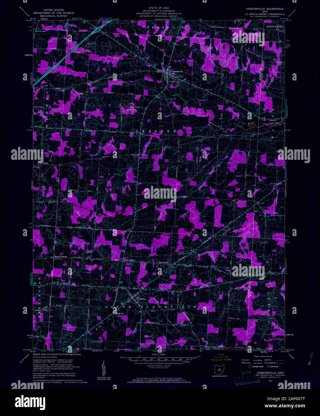 Chesterville map hires stock photography and images Alamy