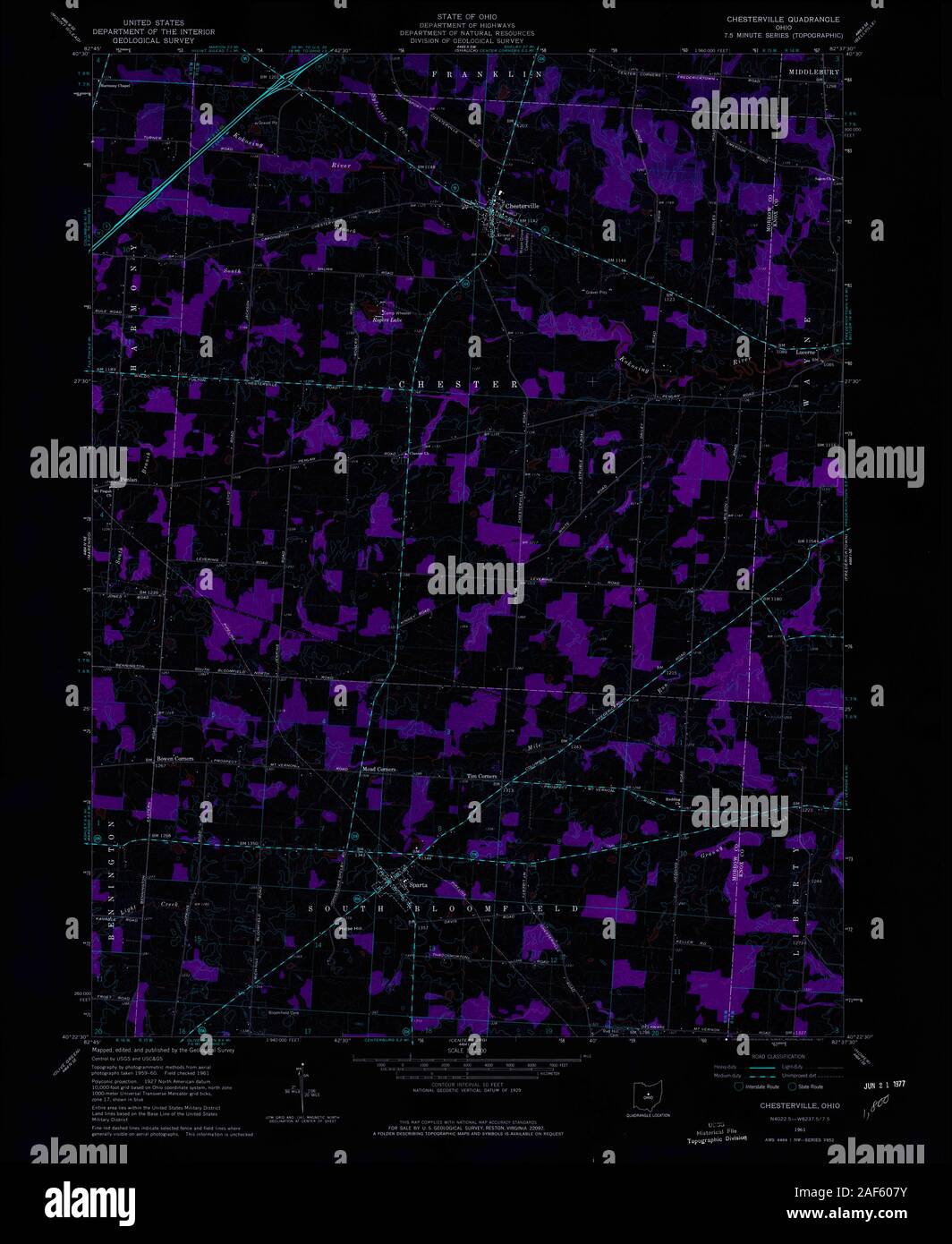 Map of chesterville hires stock photography and images Alamy