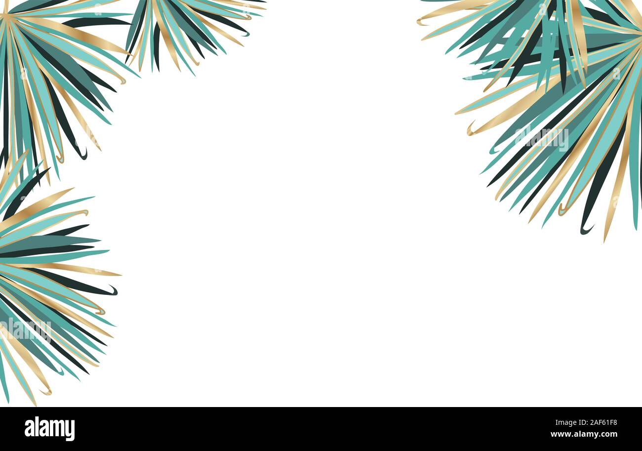 Isolated tropical green leaves vector design Stock Vector Image & Art ...