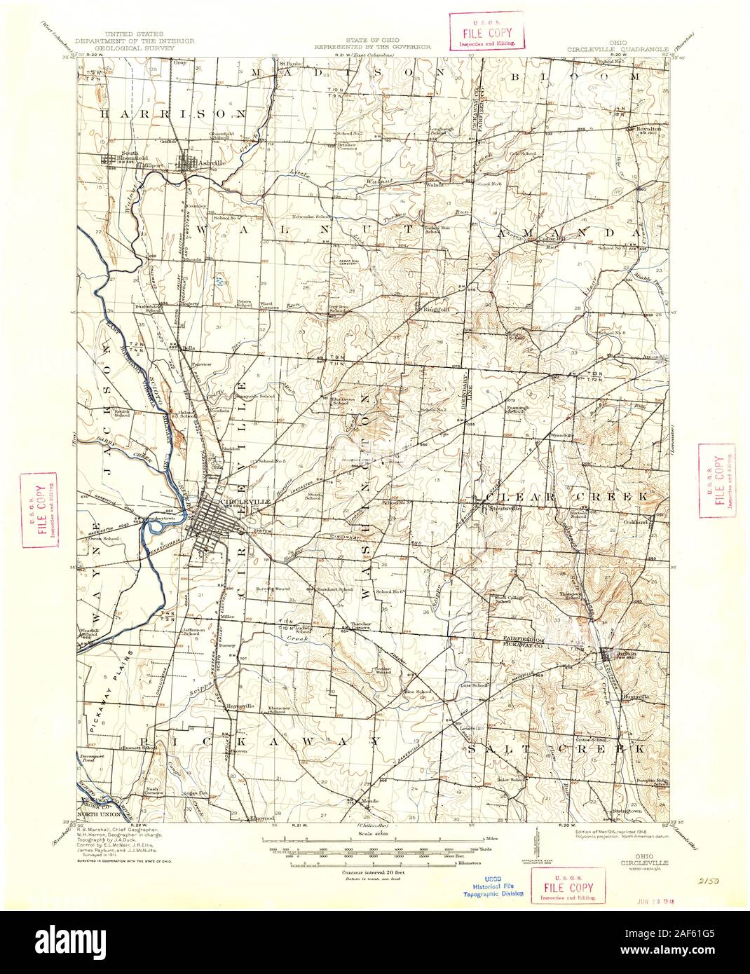 Map of circleville hires stock photography and images Alamy