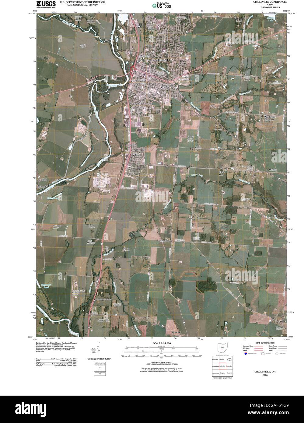 Map of circleville hires stock photography and images Alamy