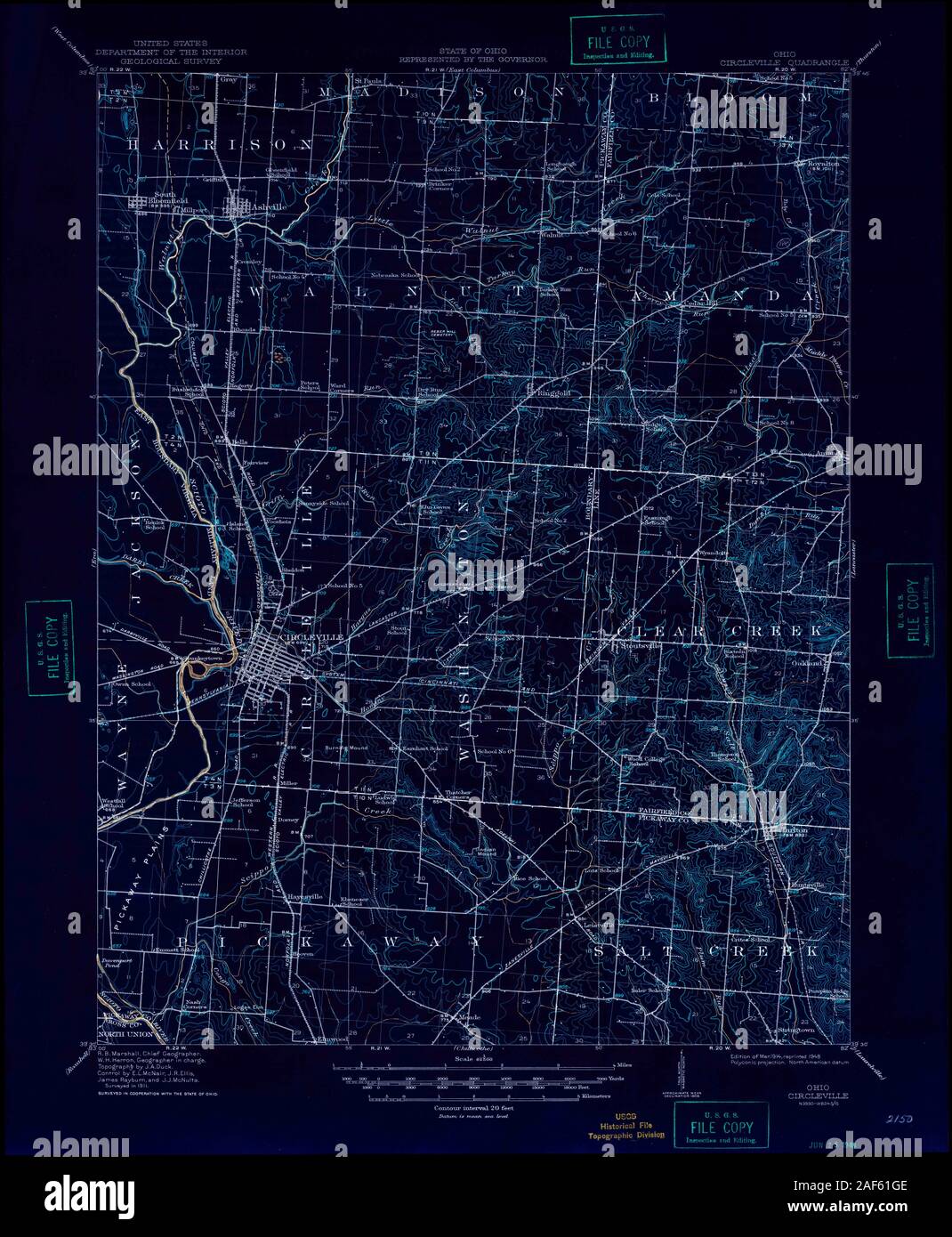 Map of circleville hires stock photography and images Alamy