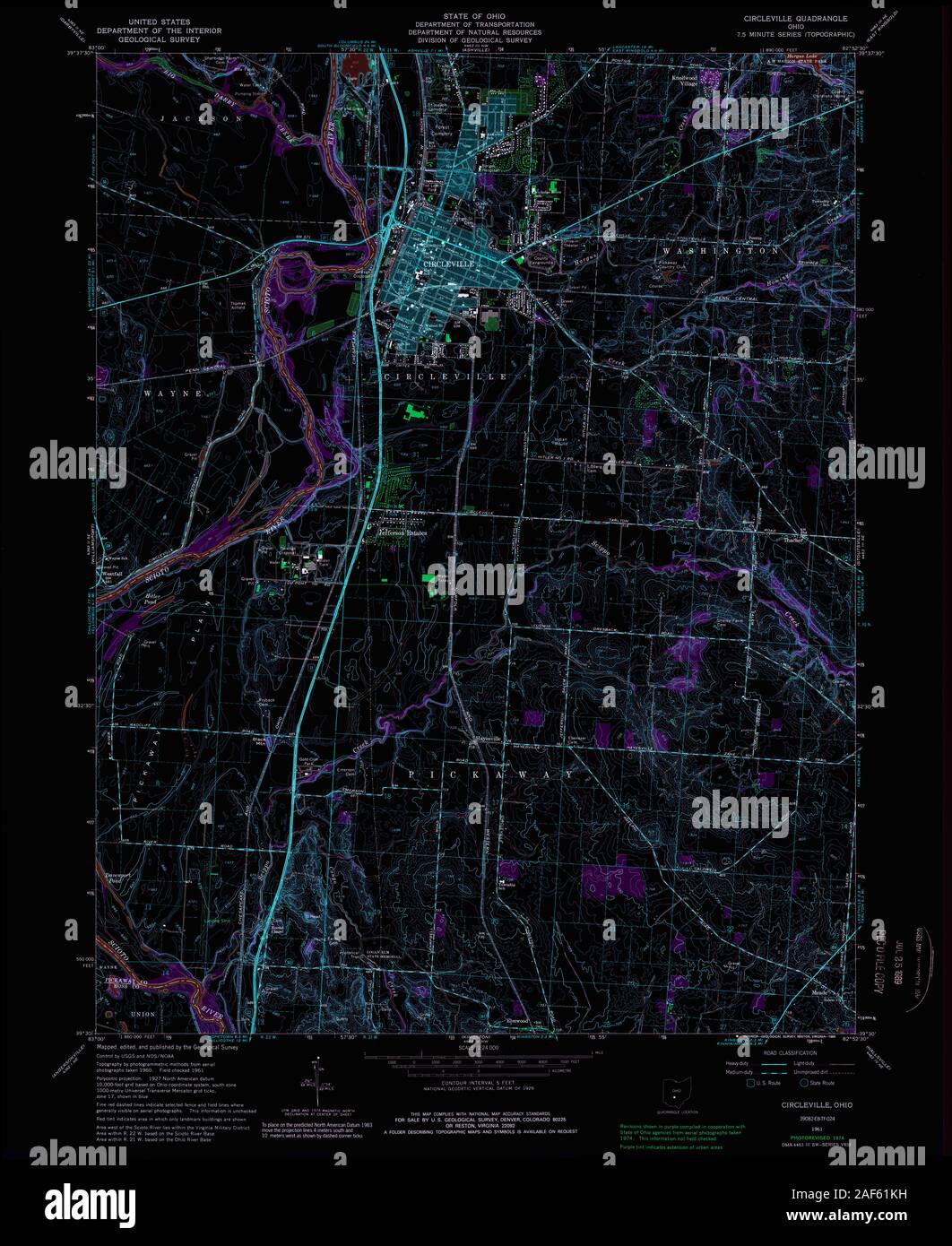Map of circleville hires stock photography and images Alamy
