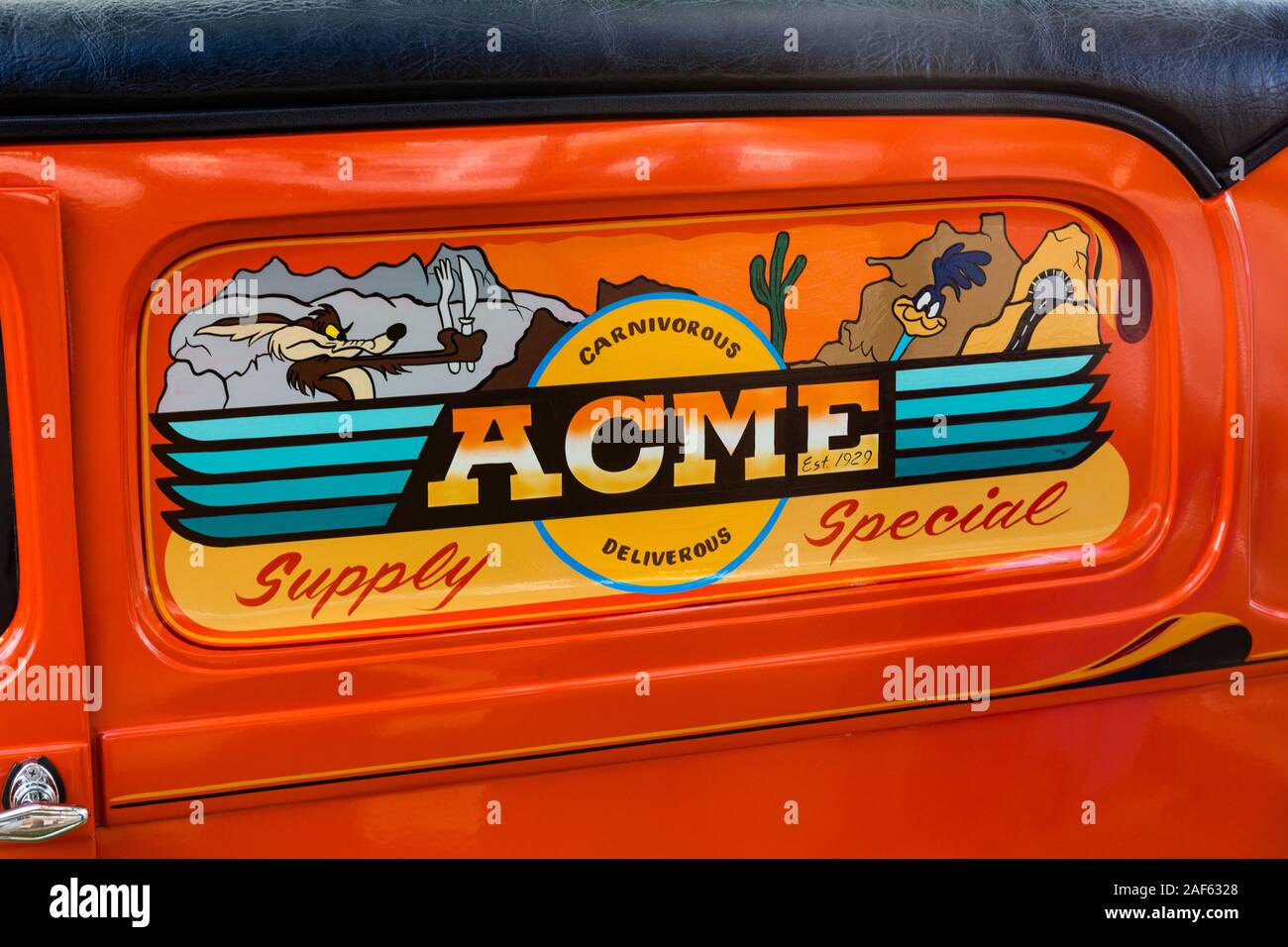 A customized 1929 Ford Delivery Van in the Moab April Action Car Show