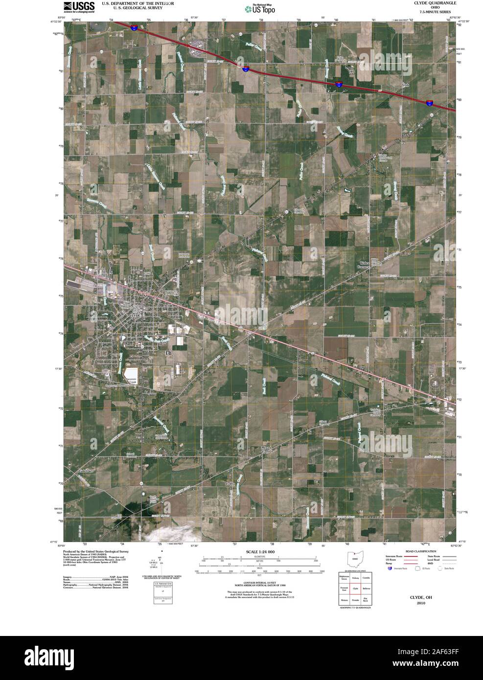 Clyde ohio map Cut Out Stock Images & Pictures Alamy