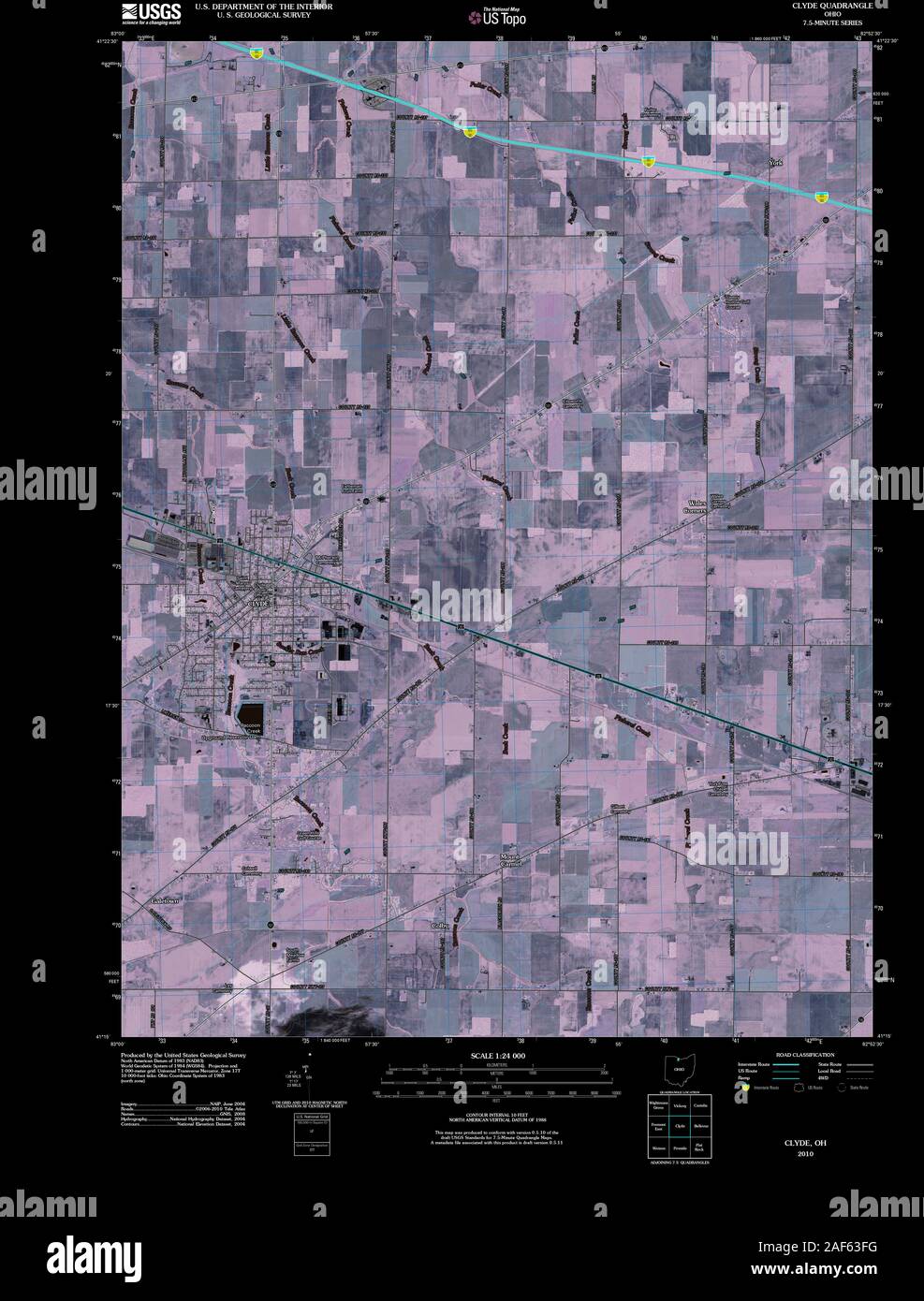 Clyde ohio map hires stock photography and images Alamy