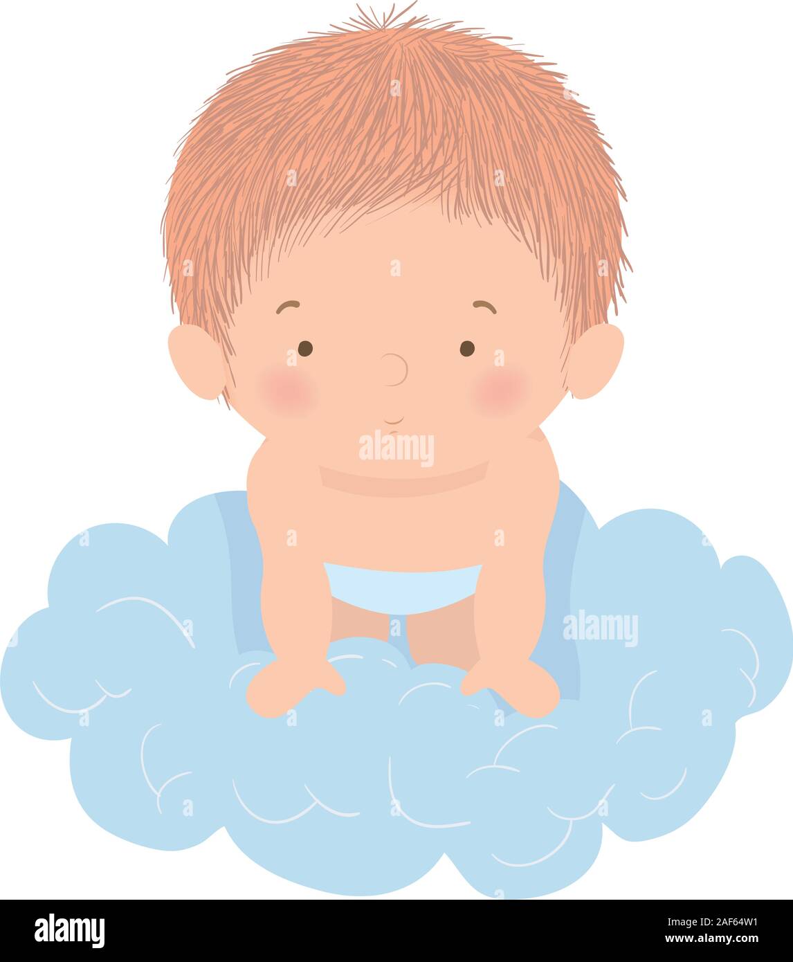 Cute baby boy over cloud vector design Stock Vector Image & Art - Alamy