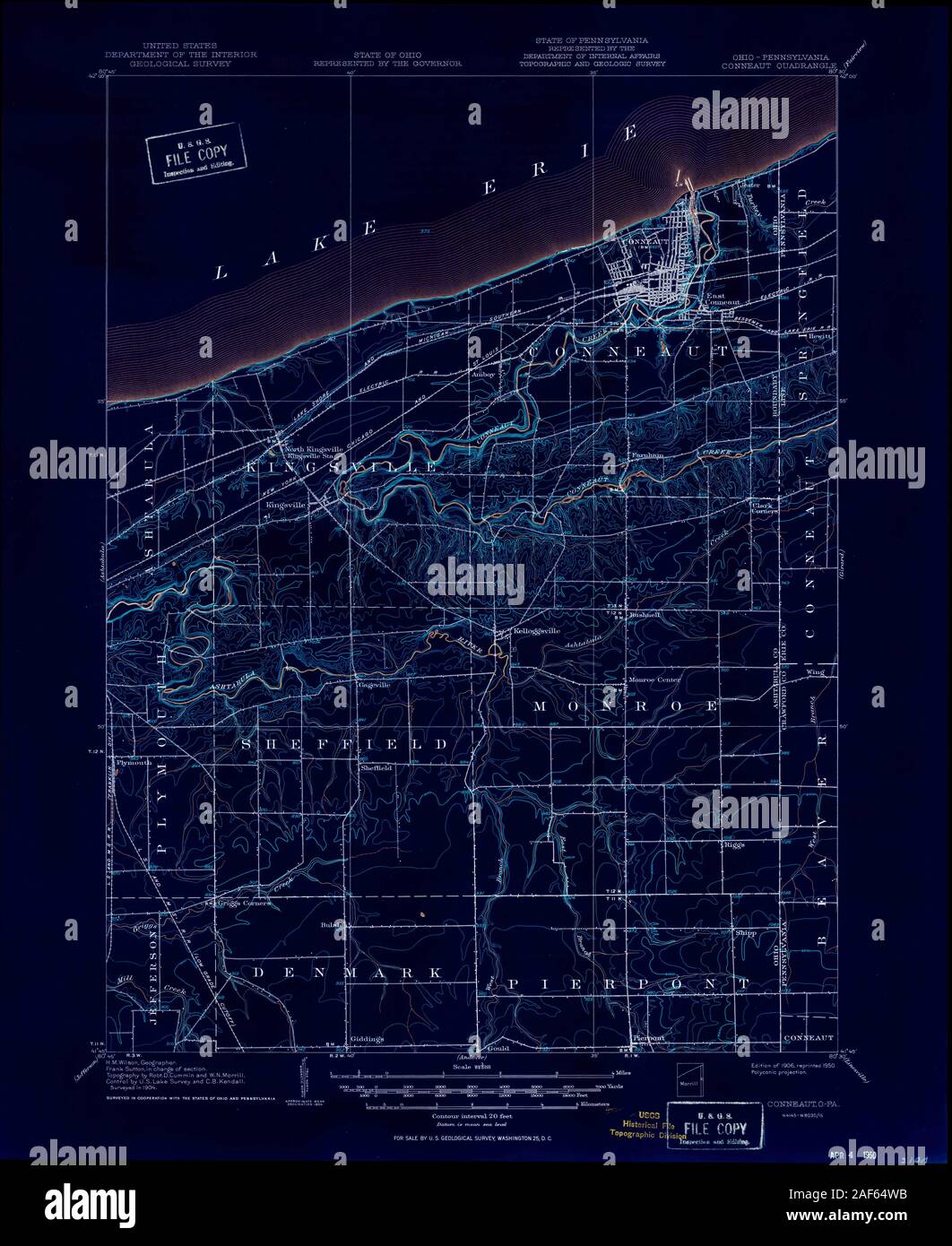 Map of conneaut ohio hi-res stock photography and images - Alamy
