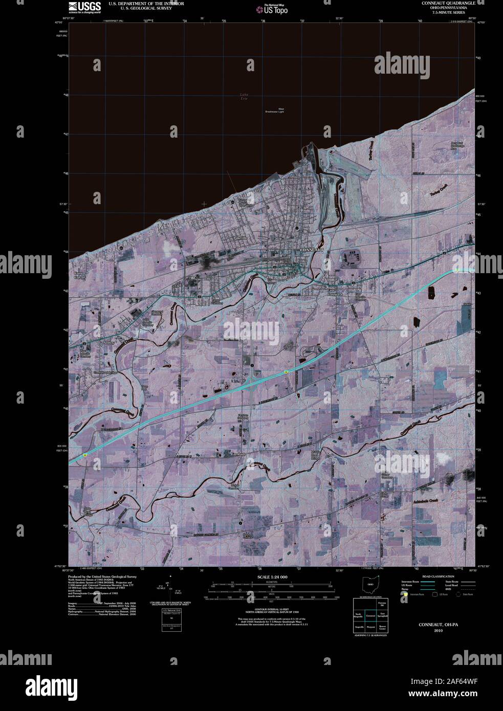 Map of conneaut hires stock photography and images Alamy