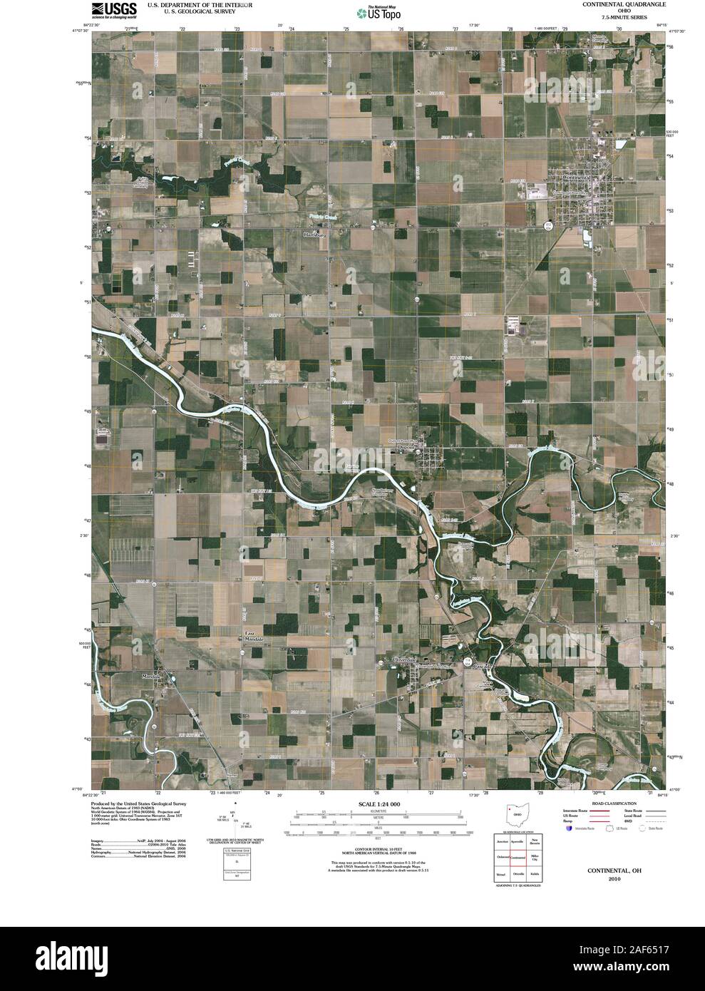 Map of continental ohio hires stock photography and images Alamy