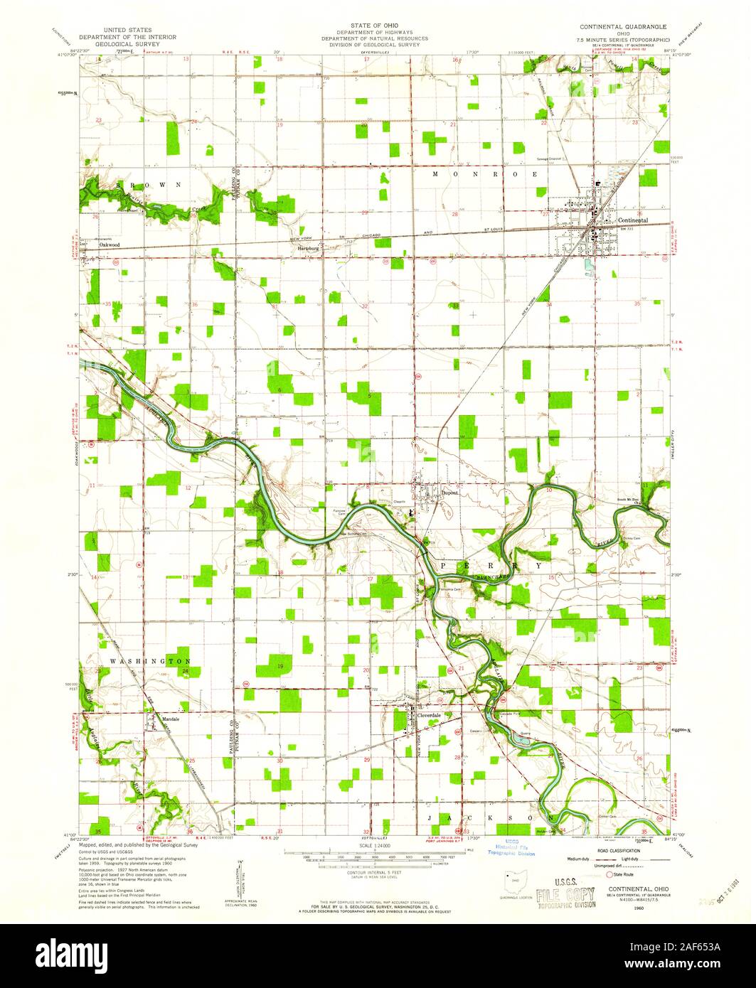 Map of continental ohio hires stock photography and images Alamy