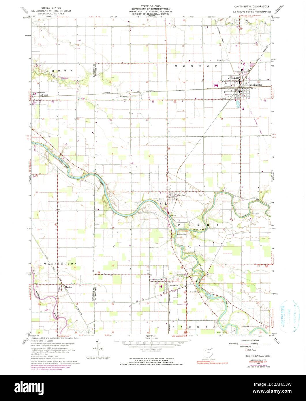 Map of continental ohio hires stock photography and images Alamy