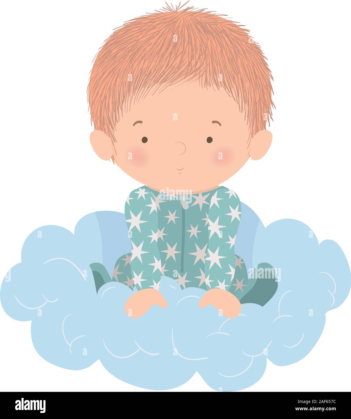 Cute baby boy over cloud vector design Stock Vector Image & Art - Alamy