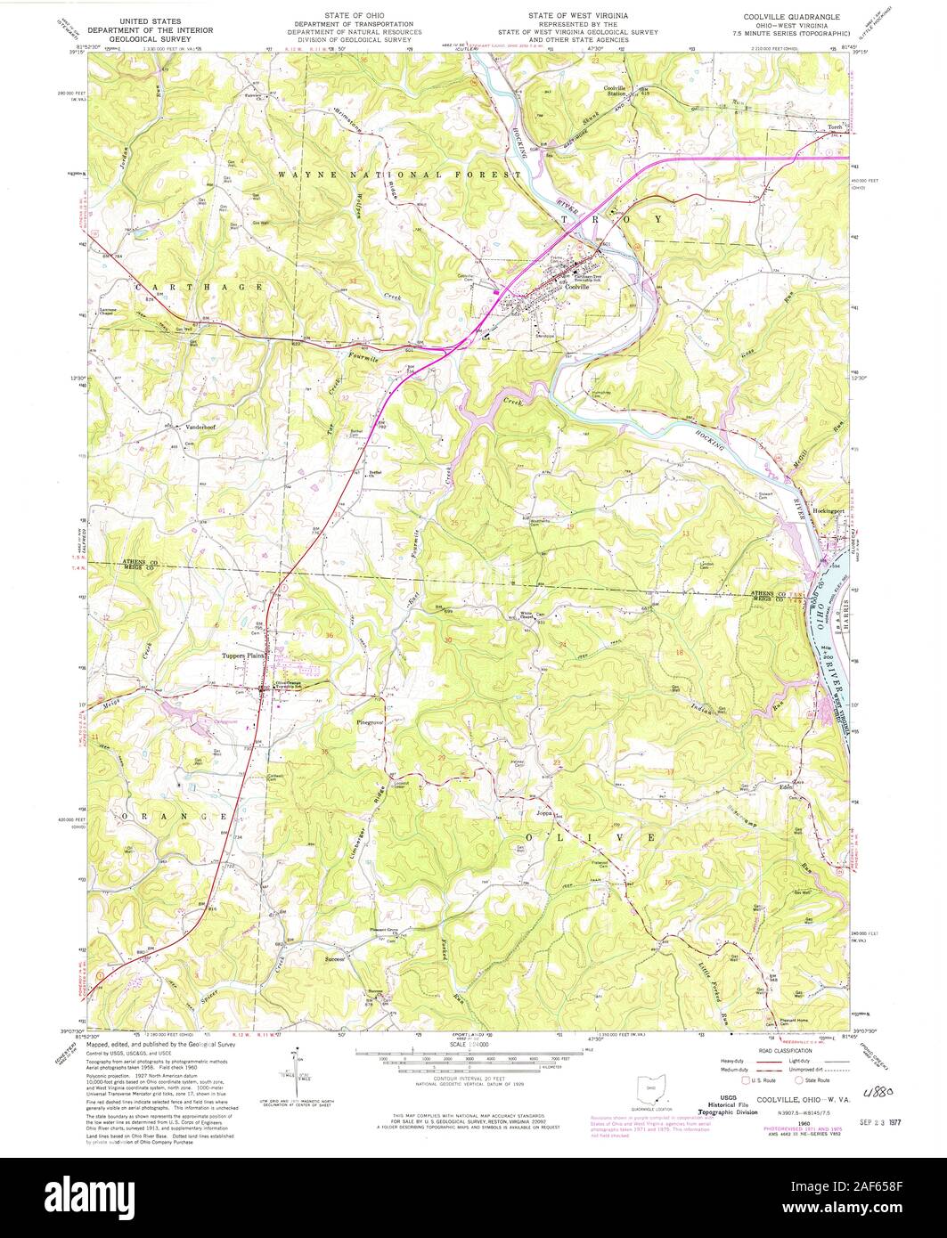 Coolville ohio map hires stock photography and images Alamy