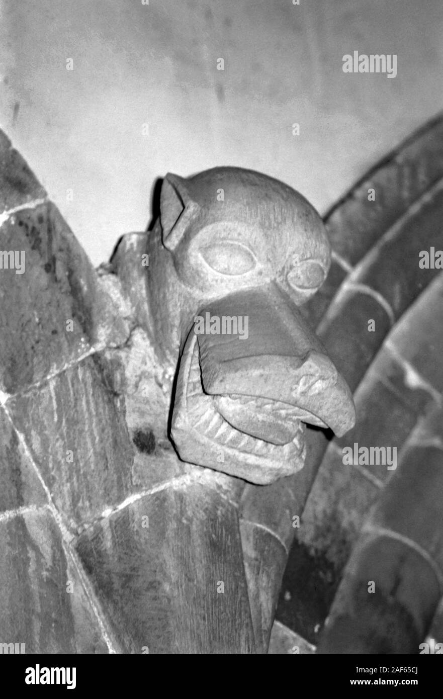 GB '77 : Morwenstow,Cornwall,church : Hippopotamus (detail) symbol of fertility or Stock Photo