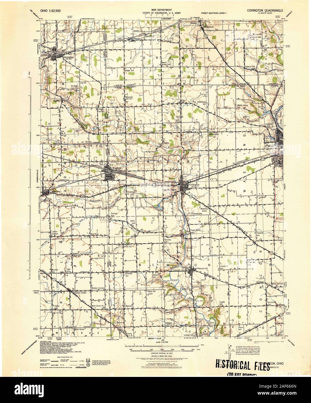 Covington ohio map Cut Out Stock Images & Pictures Alamy