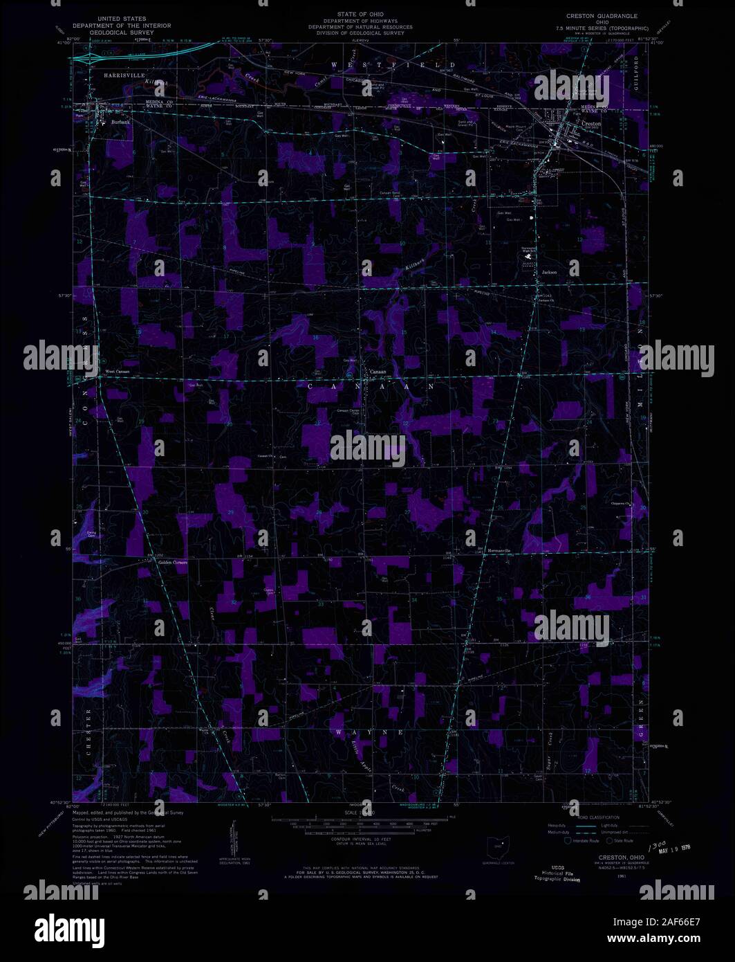 Map of creston ohio hires stock photography and images Alamy