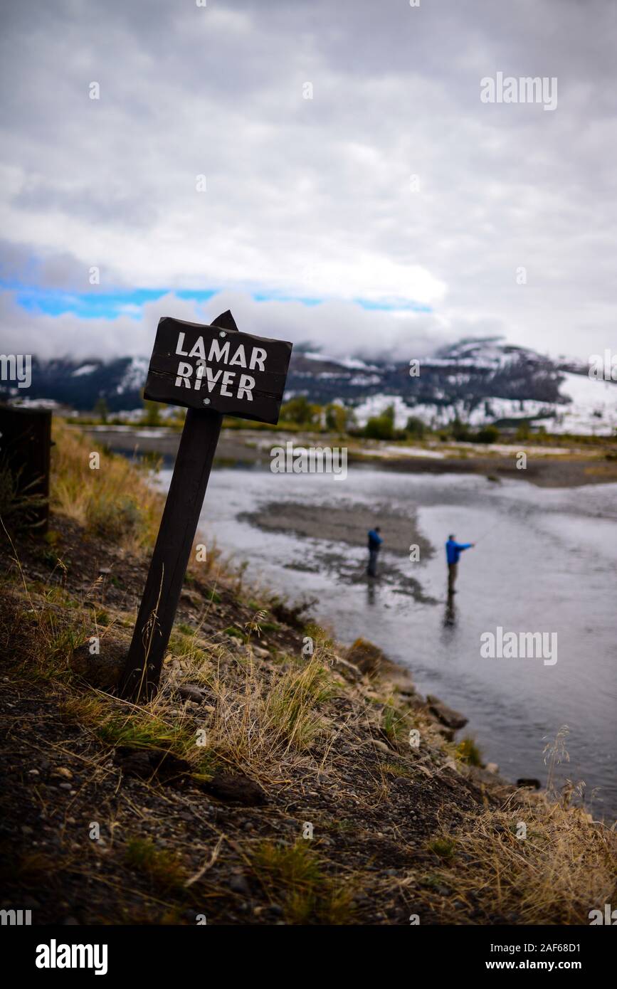 Fly fishing in Yellowstone National Park, United States Stock Photo Alamy
