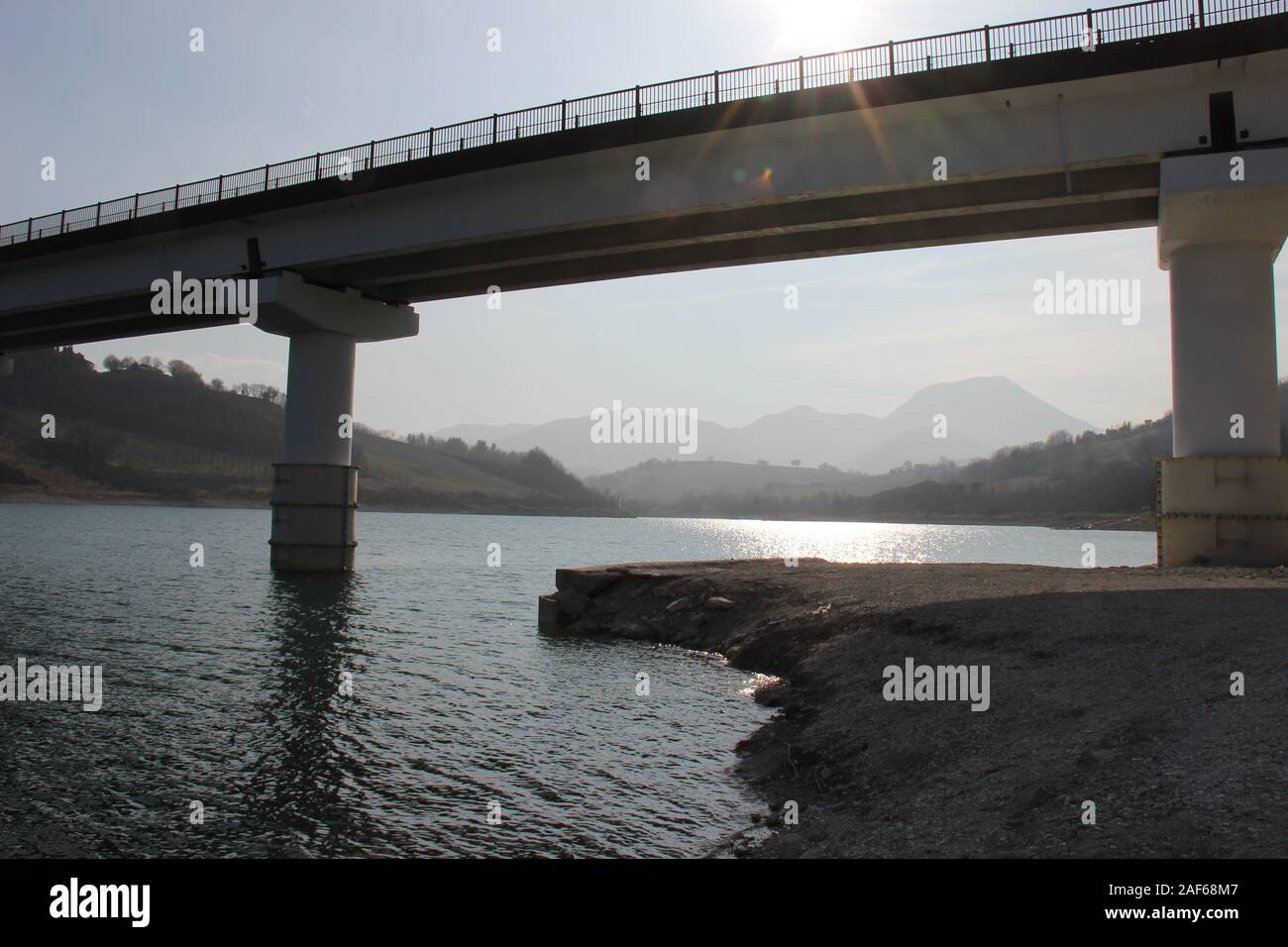 Lago di Fiastra Stock Photo