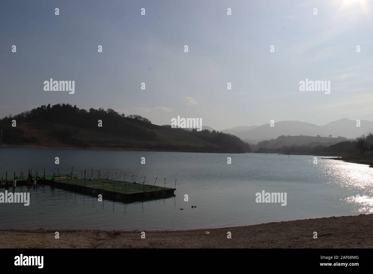 Lago di Fiastra Stock Photo