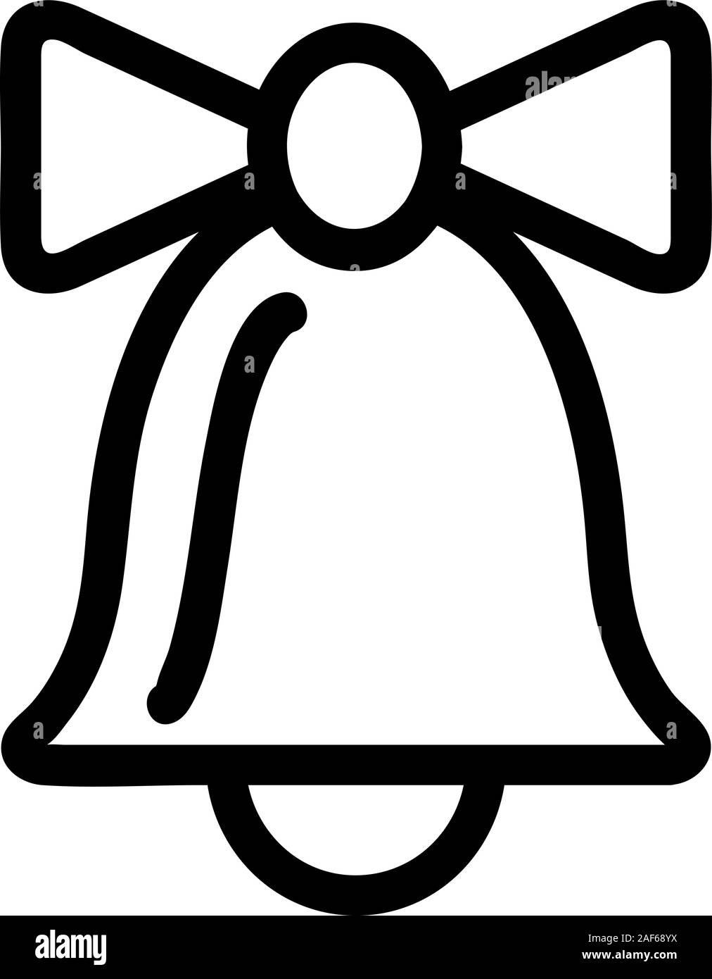 bell icon vector. Isolated contour symbol illustration Stock Vector