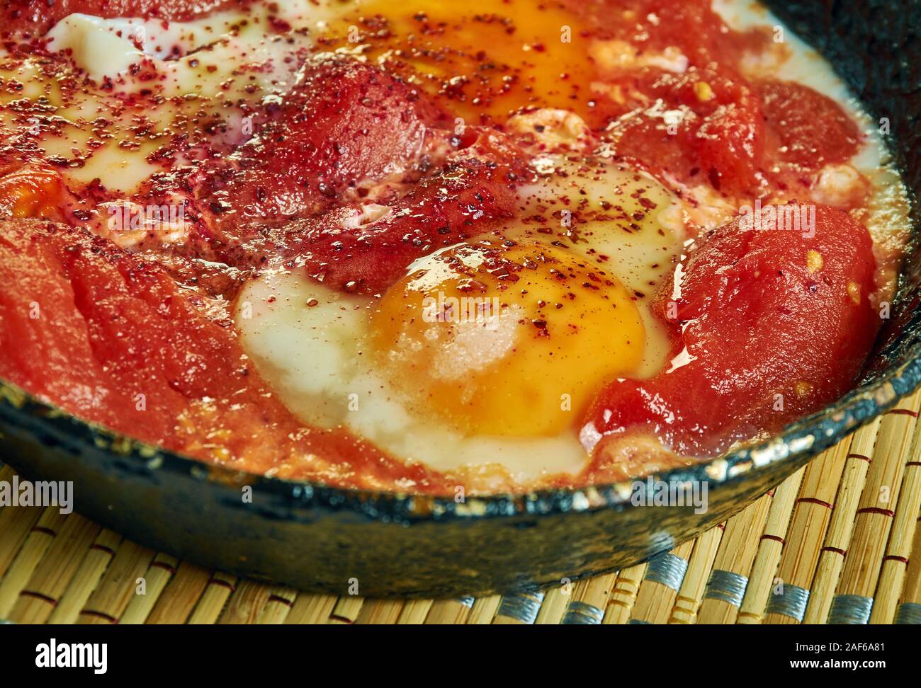 Chakchouka Eggs In Tomato Sauce Tunisian Cuisine Traditional