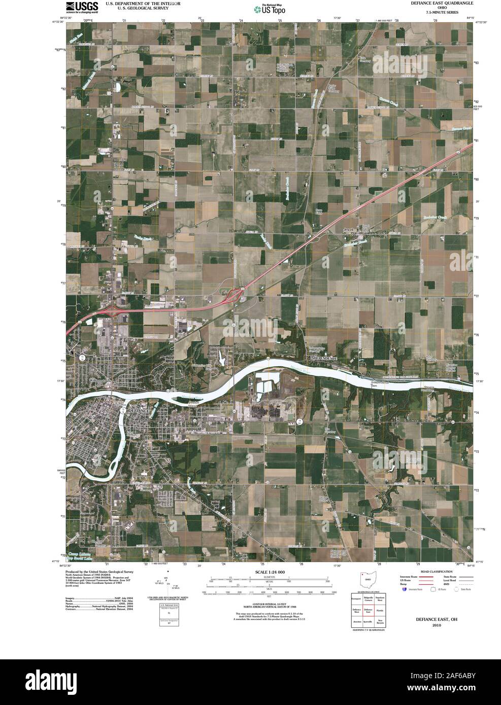 Map of defiance ohio hires stock photography and images Alamy