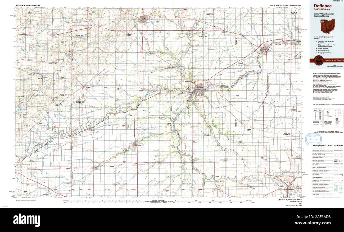 Map of defiance ohio hires stock photography and images Alamy