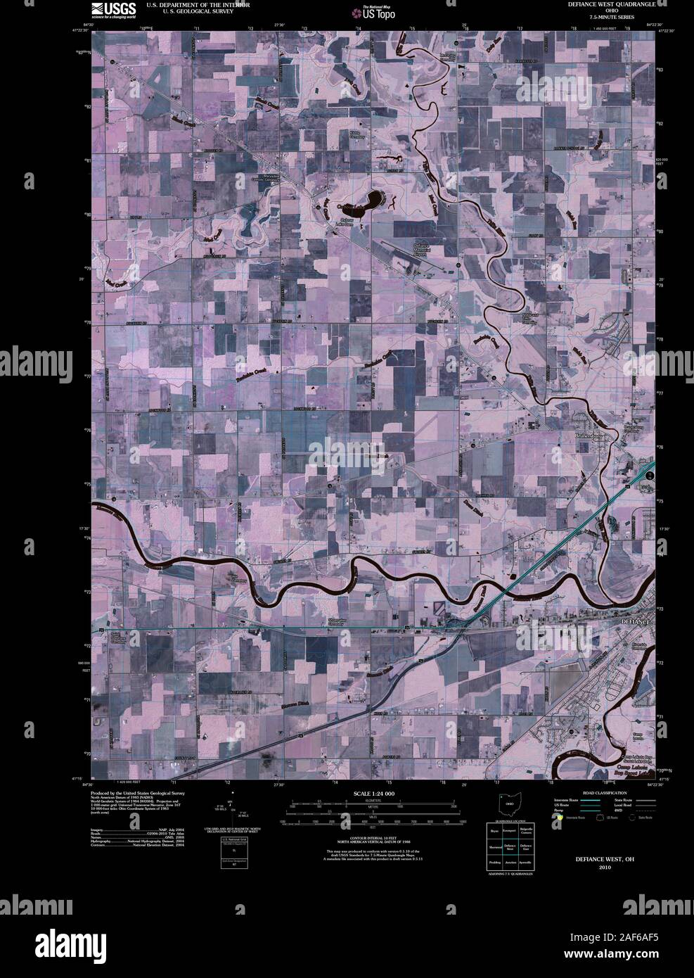 Defiance ohio map hires stock photography and images Alamy