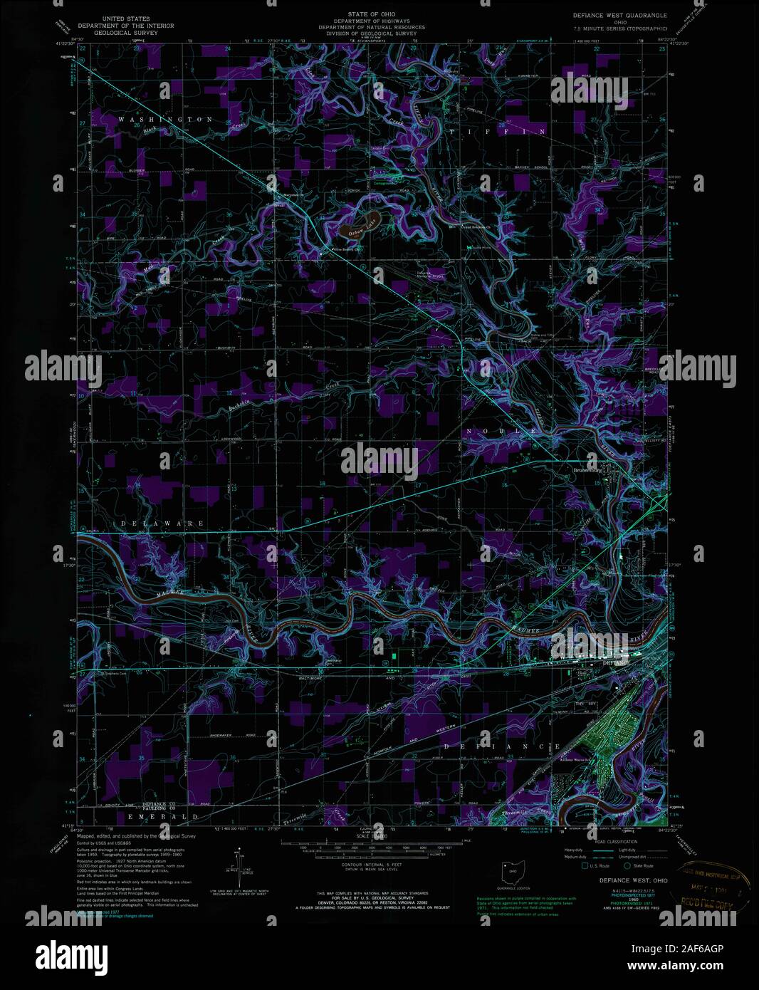 Defiance ohio map hires stock photography and images Alamy