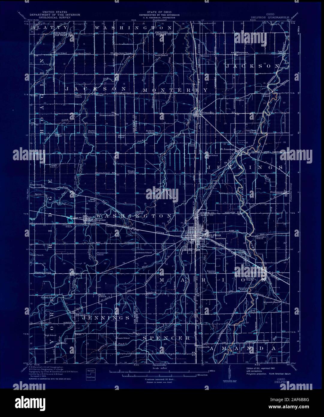 Map of delphos ohio hires stock photography and images Alamy